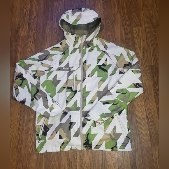 Burton Poacher Dryride Snowboard Ski Jacket Men’s Small Geometric Print Coat B3 - Picture 1 of 10